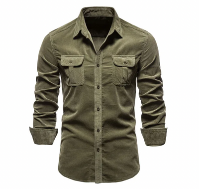 Avelena | Elegantes Cord Hemd mit Kragen