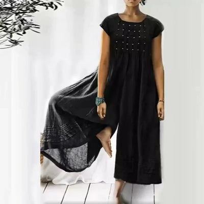 Sylmara – Atmungsaktives Baumwoll-Leinen-Kleid