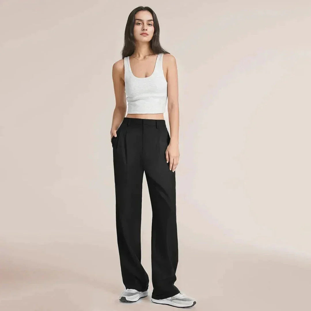 Seraphelle – Elegante High-Waist-Hose mit weitem Bein