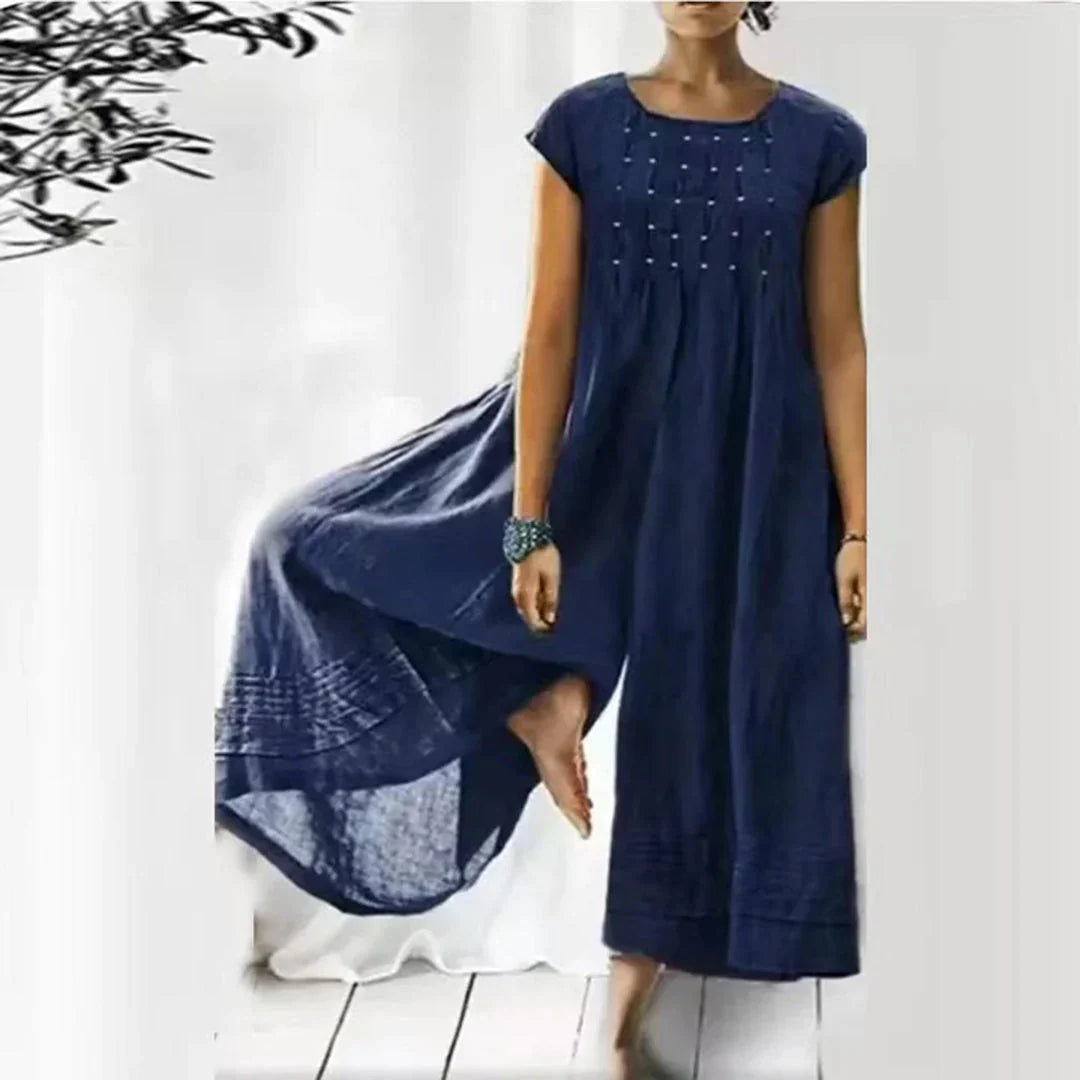 Sylmara – Atmungsaktives Baumwoll-Leinen-Kleid