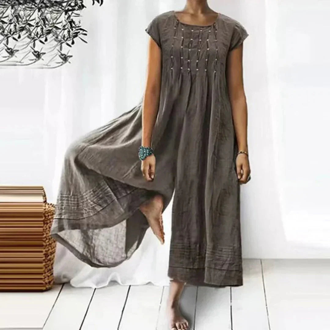 Sylmara – Atmungsaktives Baumwoll-Leinen-Kleid