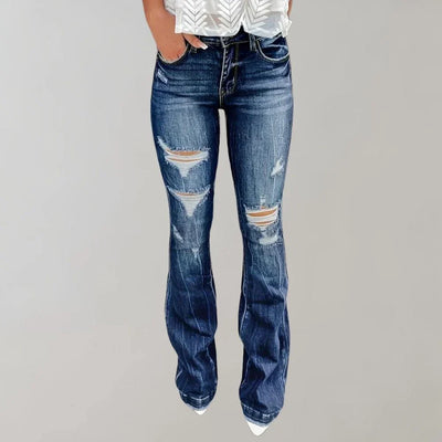 Lunareth – Stylische Schlagjeans im Used-Look