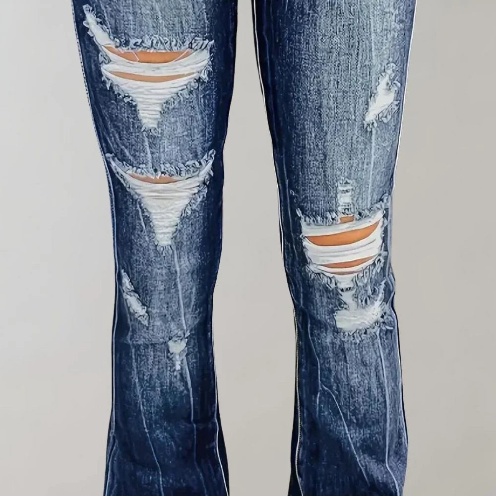 Lunareth – Stylische Schlagjeans im Used-Look