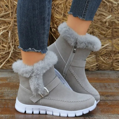 Avelena | Neue Lässige Kurze Plüschstiefeletten aus Wildleder