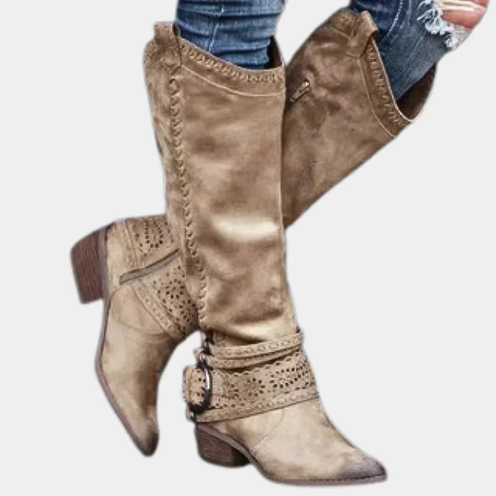Nimorielle – Kniehohe Lederstiefel