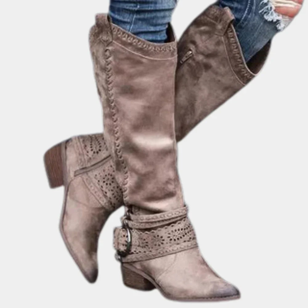Nimorielle – Kniehohe Lederstiefel