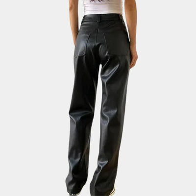 Malisora – Elegante schwarze Lederhose