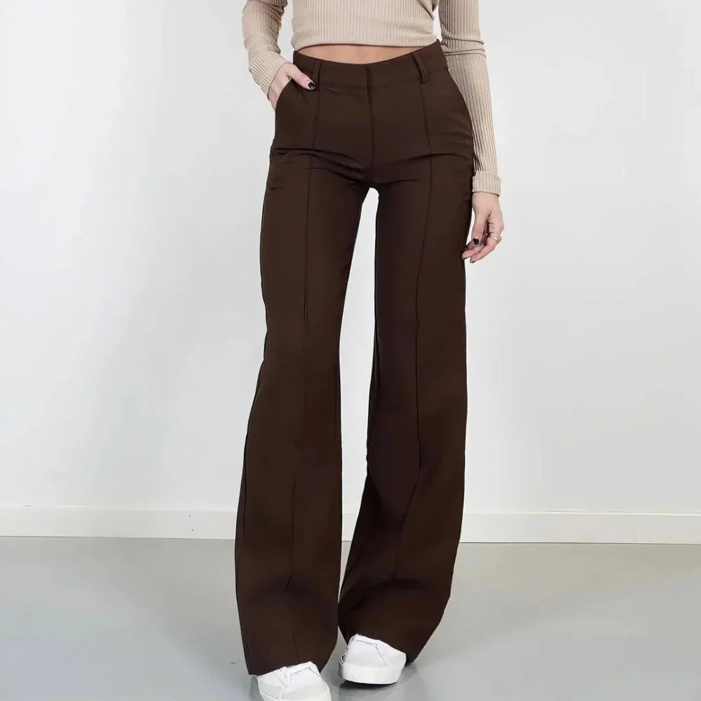 Griselva – Elegante High-Waist-Hose mit weitem Bein