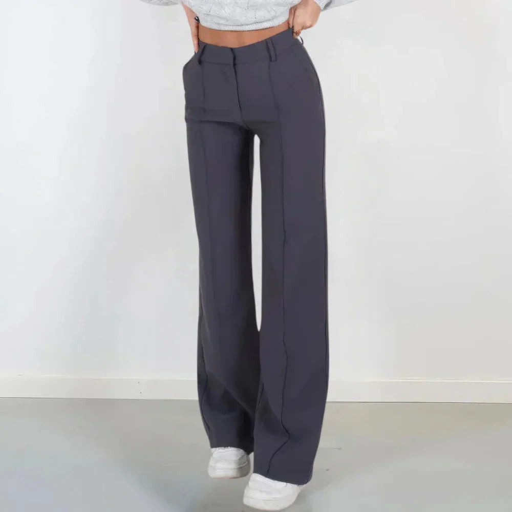 Griselva – Elegante High-Waist-Hose mit weitem Bein