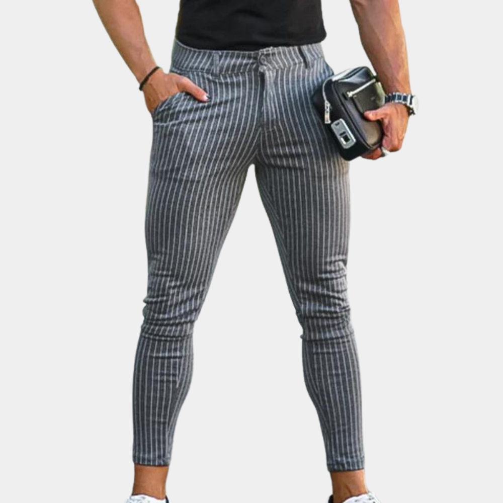 Gestreifte Slim-Fit Hose | Moderner Look | Komfortabler Sitz