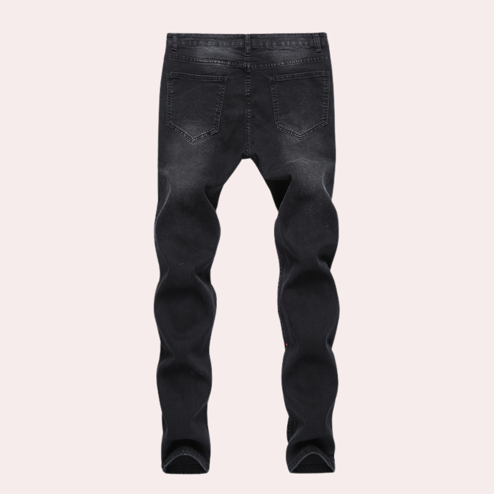 Bemalte Röhrenjeans | Urbaner Look | Farbige Details