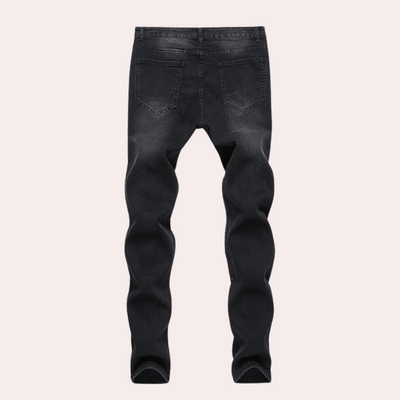 Bemalte Röhrenjeans | Urbaner Look | Farbige Details