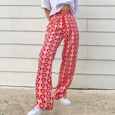 Drearielle – Weite Hose mit Herz-Print