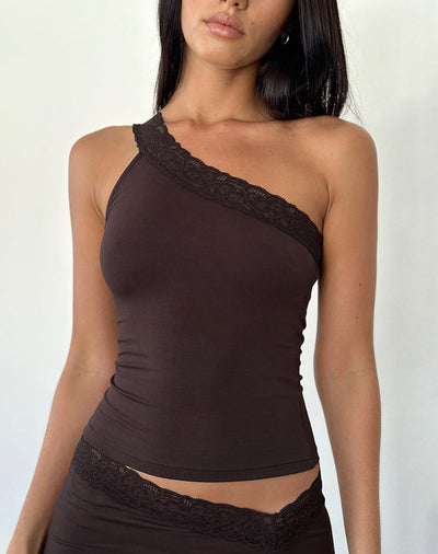 Lussora - Top mit einem Schulterdesign und Spitzenakzenten