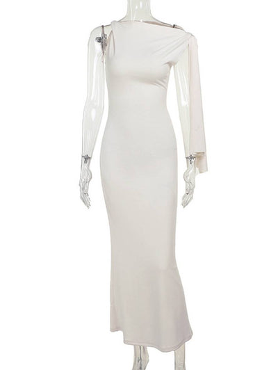 ELEA – Einseitiges Bodycon-Maxikleid für Damen