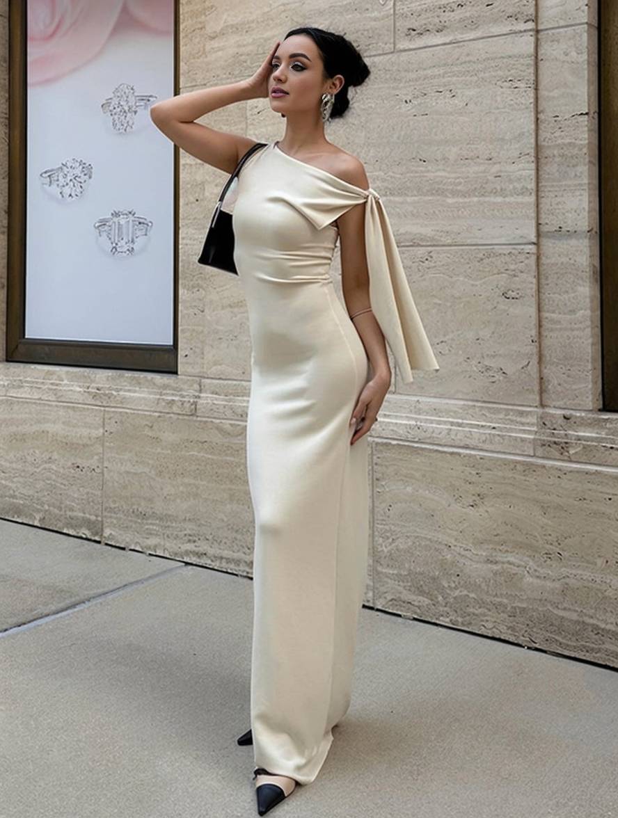 ELEA – Einseitiges Bodycon-Maxikleid für Damen