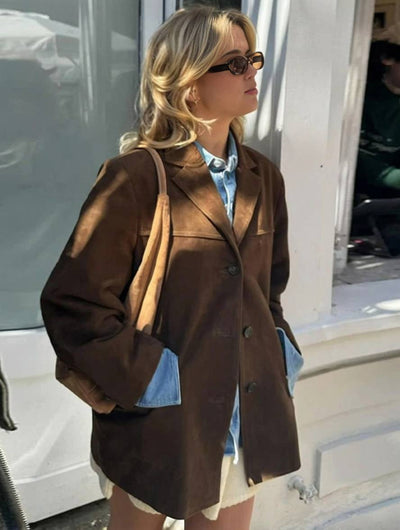 Elvia- Wildleder Blazer Jacke