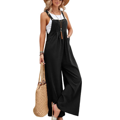 Amara |  Ärmellose Latzhose Casual Jumpsuit