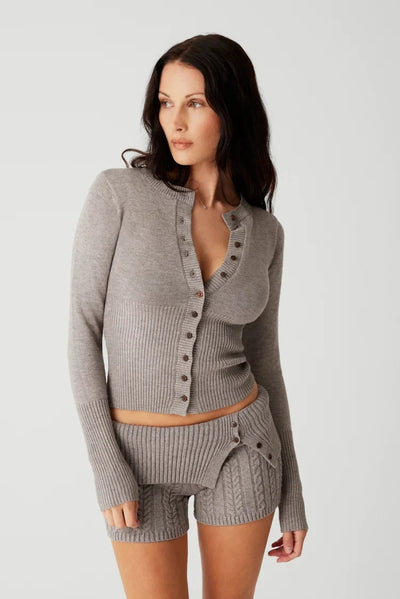 Avelena | Elfenbein Sommer Strickjacke Damen