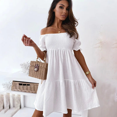 Normita – Charmantes Off-Shoulder-Kleid mit Puffärmeln