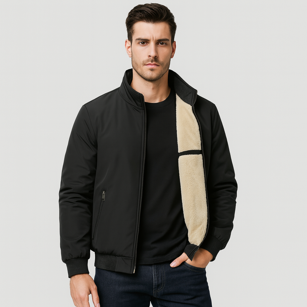 Erik | Warme Herren-Fleecejacke mit Stehkragen