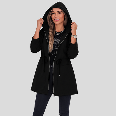 Elena | Lässige Kapuzenjacke mit Reißverschluss und Kordelzug