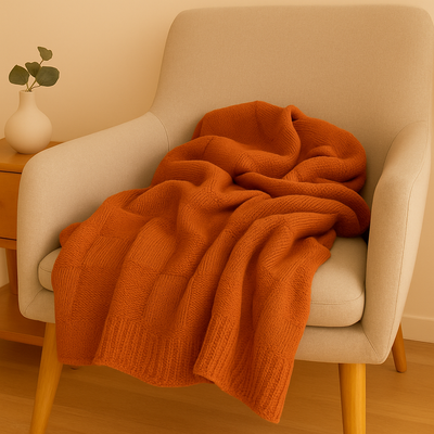 Gemütliche Überwurfdecke mit Sonnenschliff