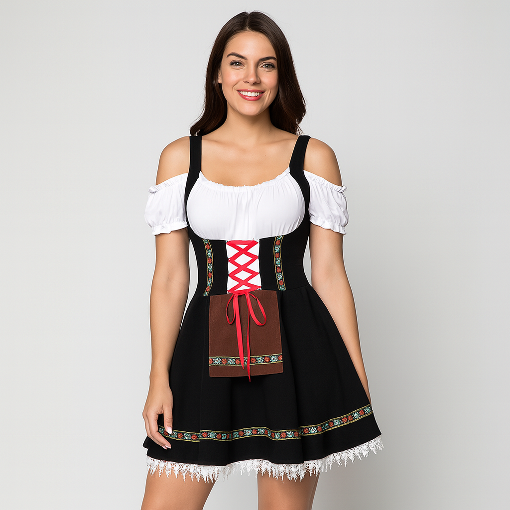 Kurzes Dirndl Kleid – Bayerisches Trachtenkleid für Frauen