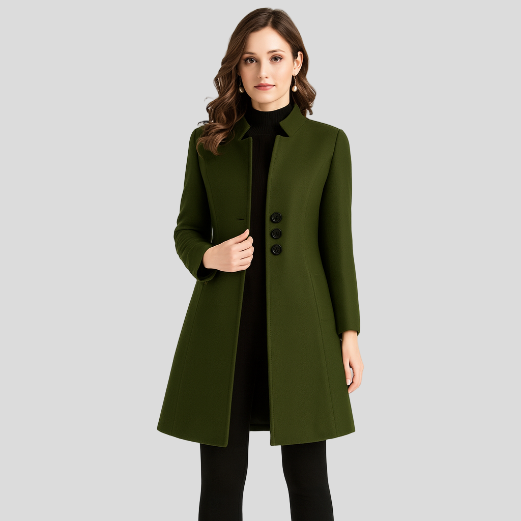Isla | Eleganter Mantel mit Knopfleiste