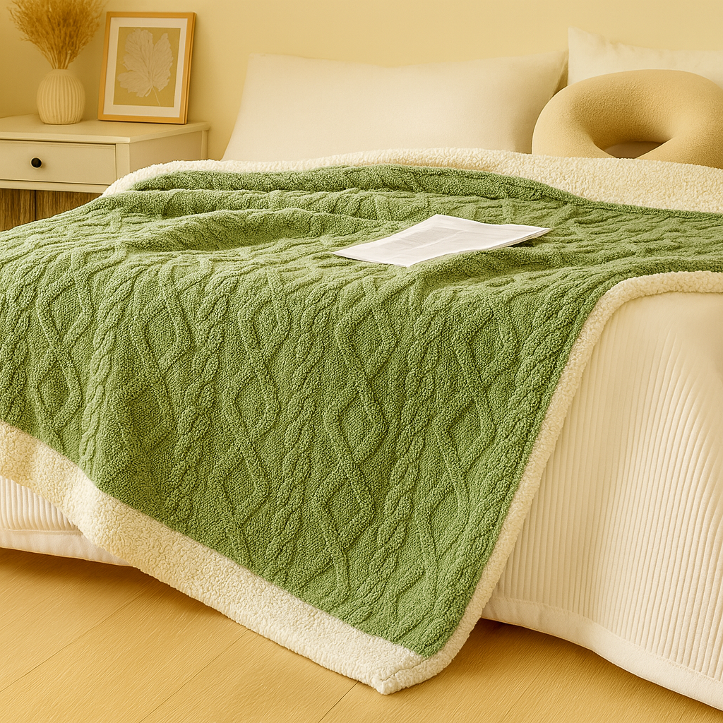 Verdickte doppelseitige Fleece-Bettdecke