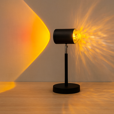 SolAura – USB-Sonnenuntergang-Projektionslampe für warme und stimmungsvolle Beleuchtung