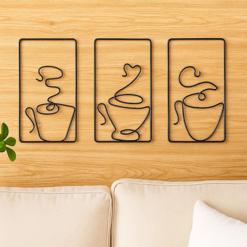 CaféCharm – Legesichere Wandkunst mit Kaffeetasse für Innen- und Außenbereich