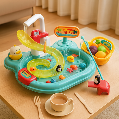 FinnyFun - Interaktives 2-in-1 Montessori-Spielzeug mit gleitendem Fisch für Kinder