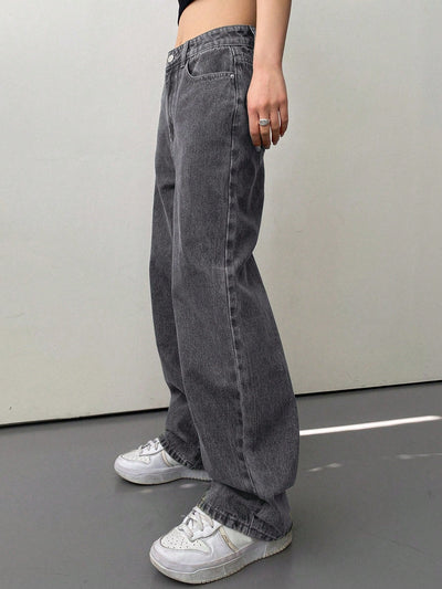 Baggy Jeans für Damen mit gerader Beinform - Lywenia