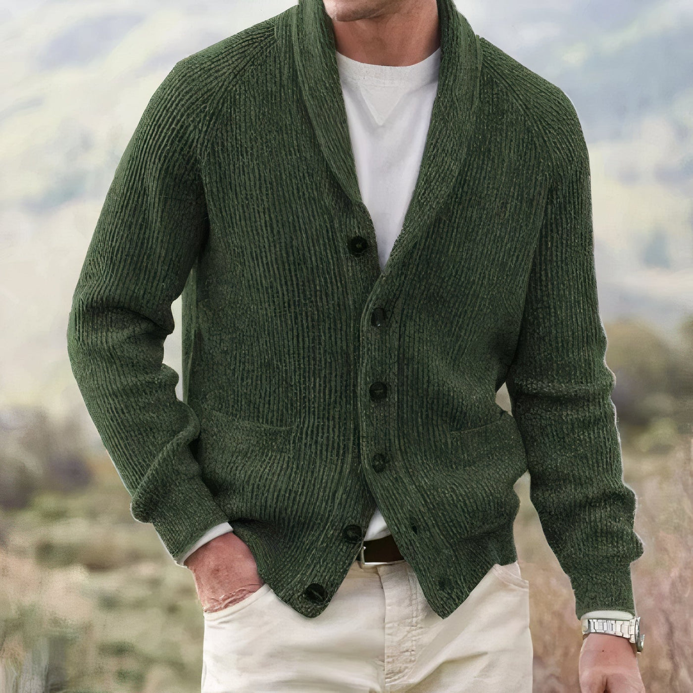Avelena | Strickjacke Im Vintage-Stil für Männer
