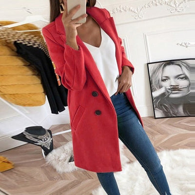 Avelena | Neue Mode Langärmlige Straßenkleidung Wollblazer