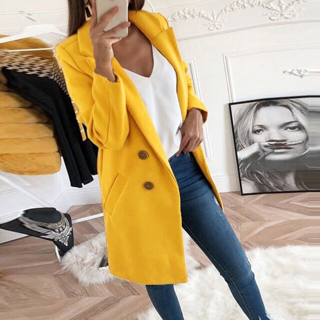 Avelena | Neue Mode Langärmlige Straßenkleidung Wollblazer