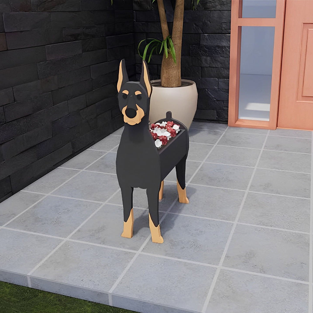 Dobermann Pinscher Flower Pot