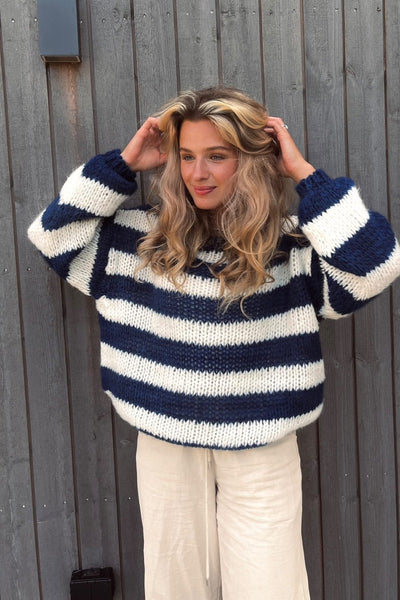 Gestreifter Strickpullover | Lässig und Stilvoll | Oversize-Look