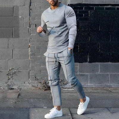 Avelena | Klassischer Langarm-Pullover und Hosen-Set für Männer