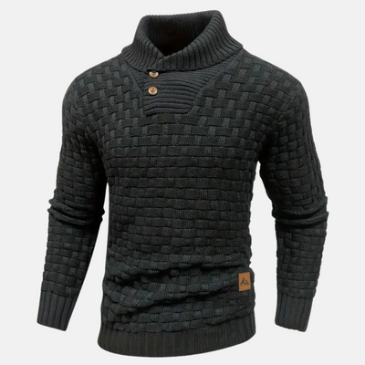 Pullover Herren Strick Mit Knopfkragen | Struktur Design