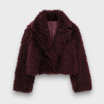 Mile – Luxus-Fake-Fur in tiefem Burgund