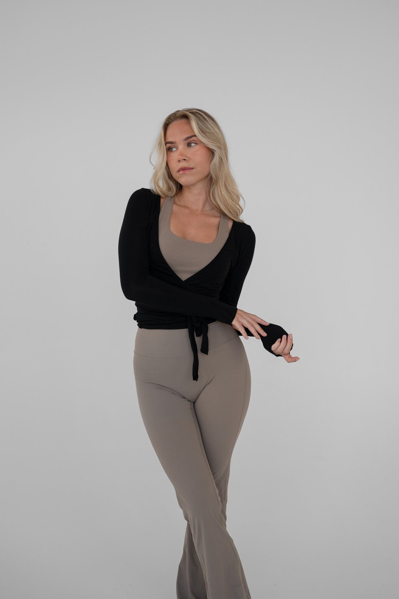 Wickelbluse - Schwarz