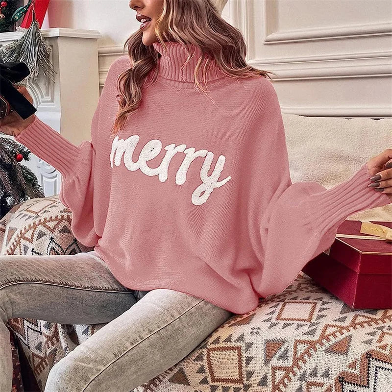 Avelena | Bequemer Weihnachts-Rollkragenpullover