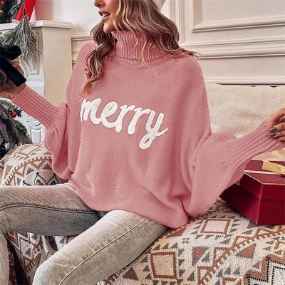 Avelena | Bequemer Weihnachts-Rollkragenpullover