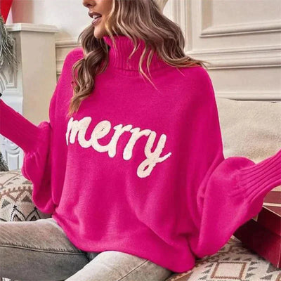 Avelena | Bequemer Weihnachts-Rollkragenpullover
