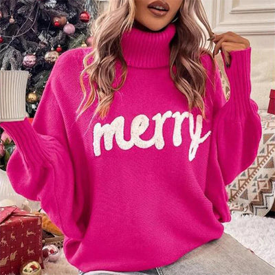 Avelena | Bequemer Weihnachts-Rollkragenpullover