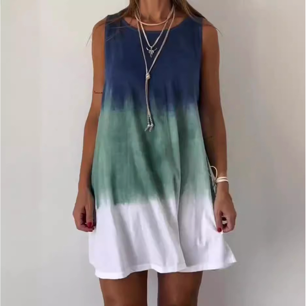 Minikleid für Frauen mit farbverlaufendem Tie-Dye-Druck - Nyshaelis