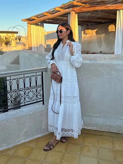 Boho-Maxikleid mit Spitze | Romantisch und Leicht | Eleganter Stil