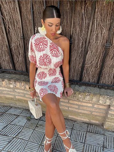 Evangelique – Stilvolles One-Shoulder-Minikleid